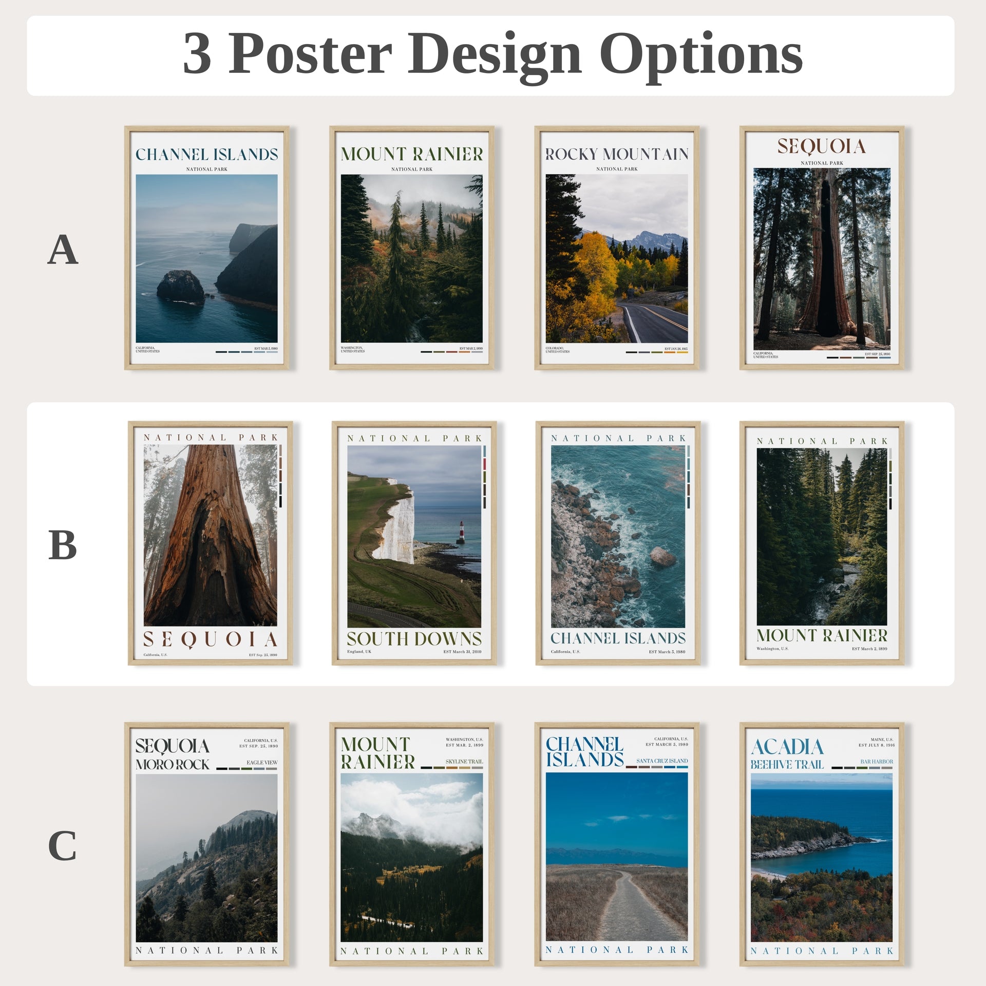 Custom National Park Posters