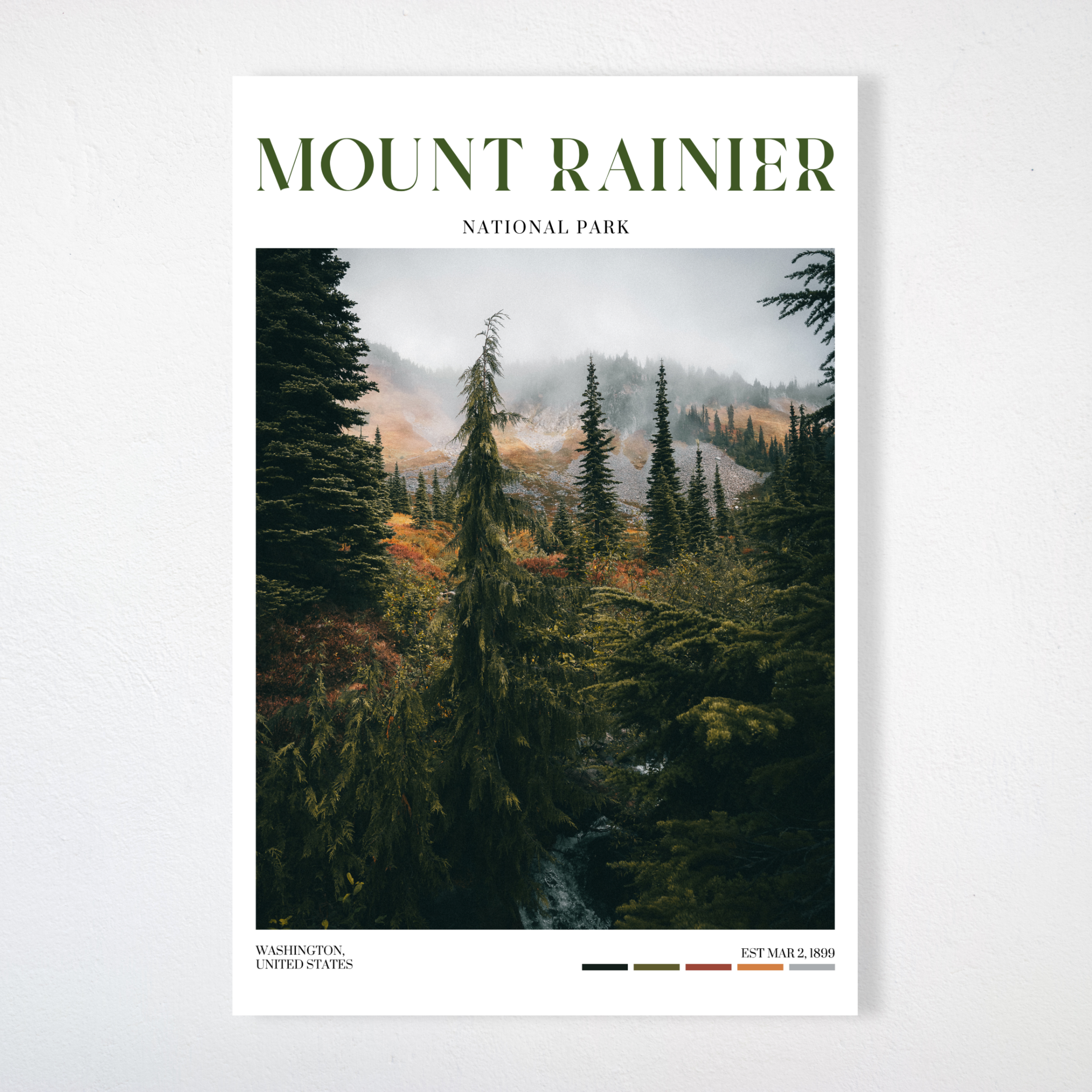 Mount Rainier National Park Poster