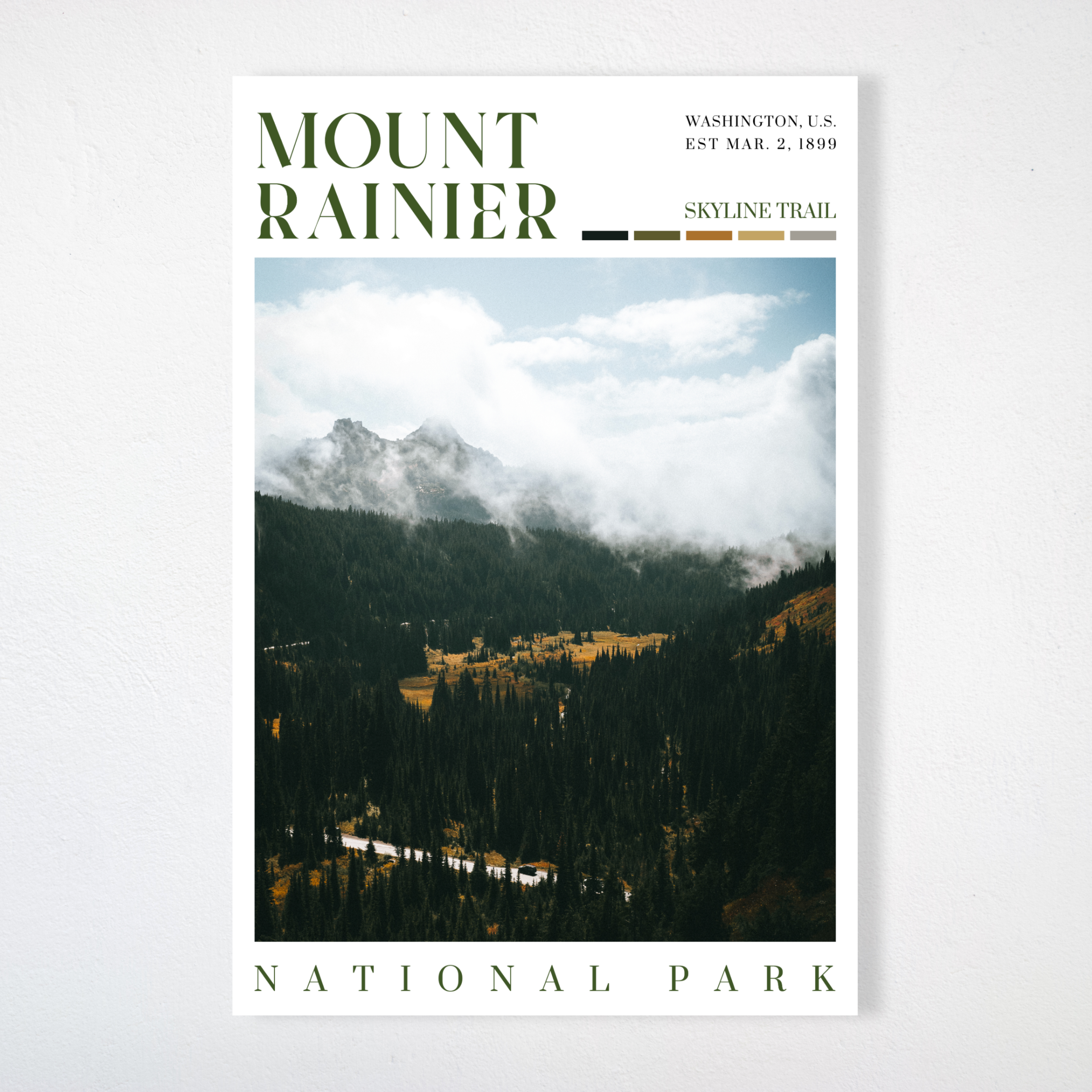 Mount Rainier National Park Poster