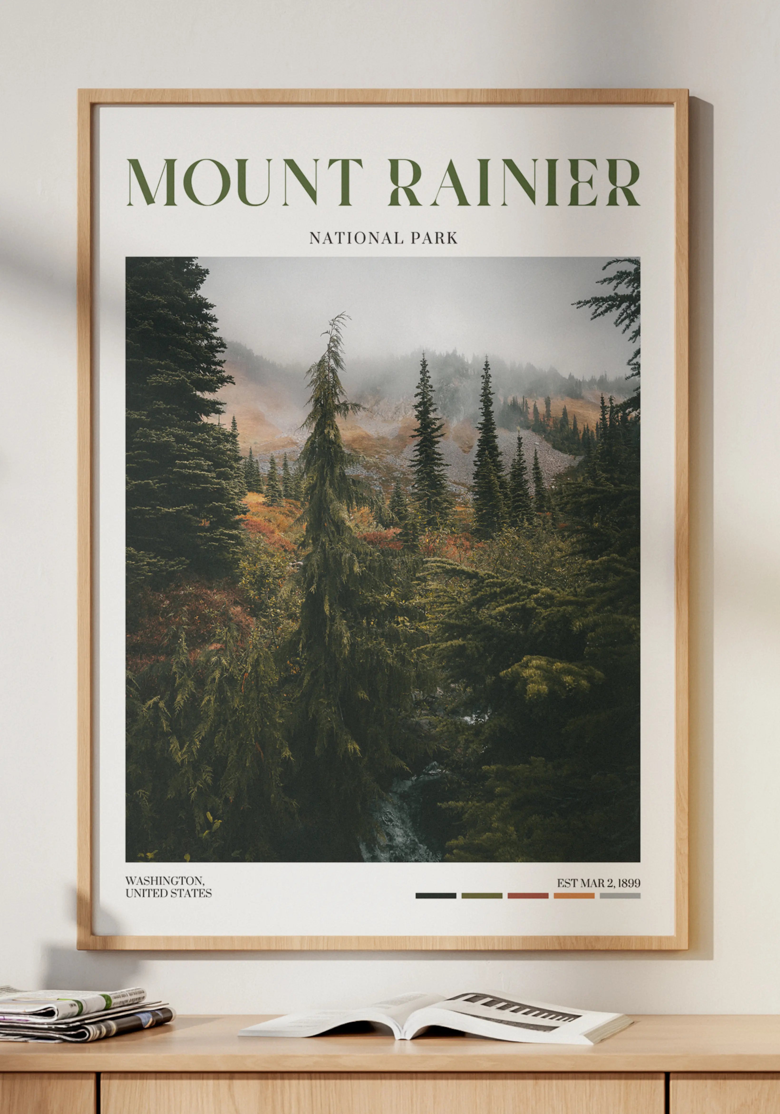 Mount Rainier National Park Poster