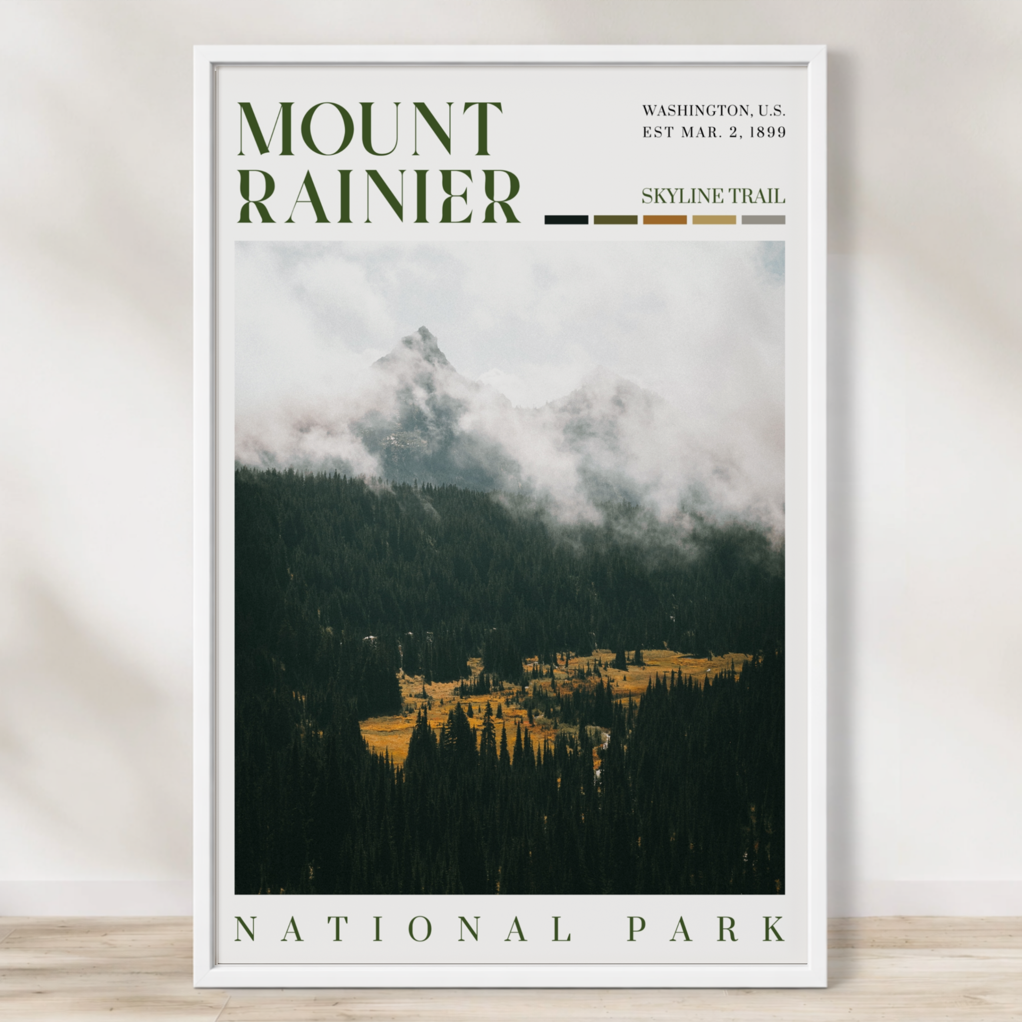 Mount Rainier National Park Poster
