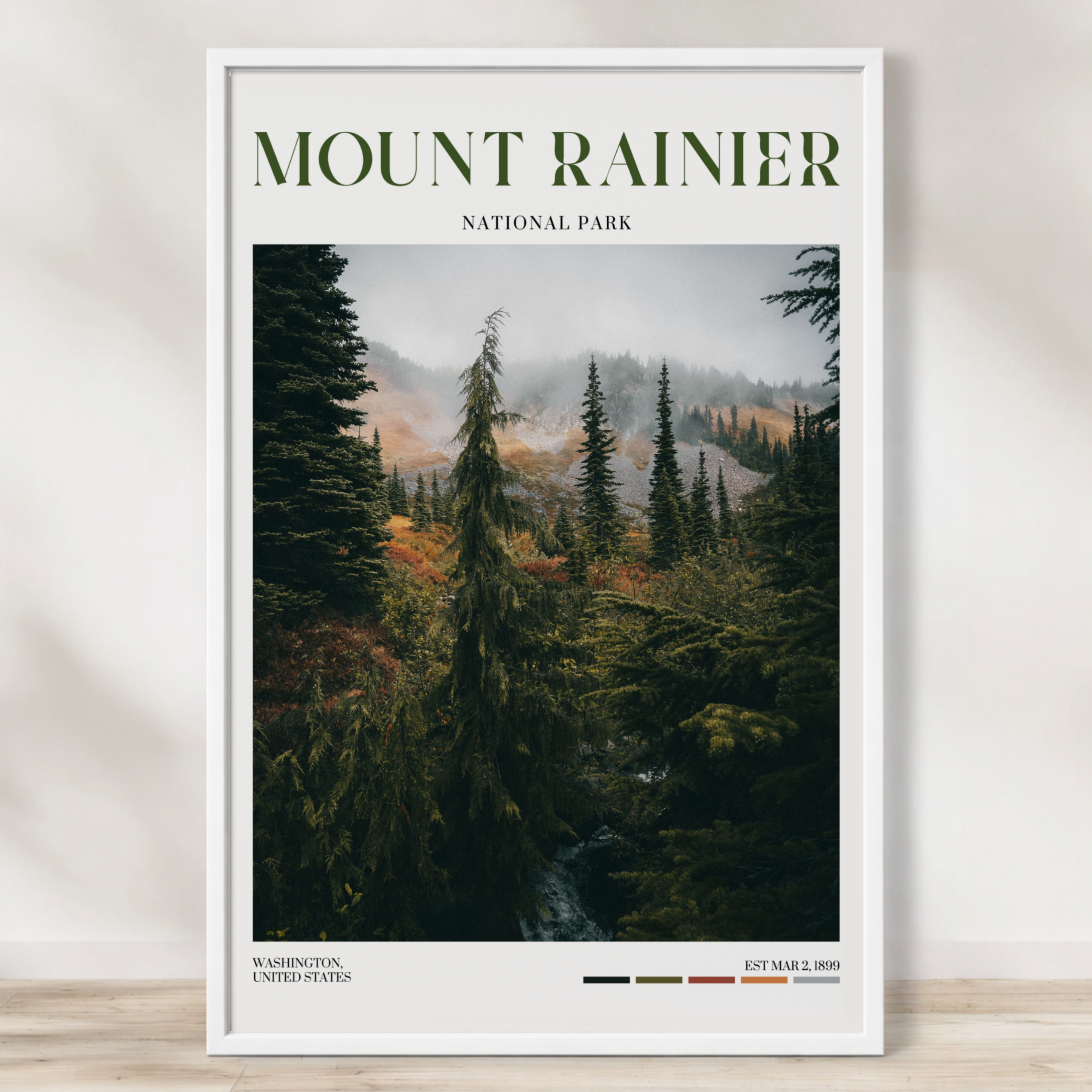 Mount Rainier National Park Poster